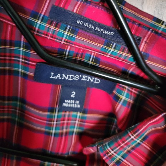 Lands End Red Plaid Size 2 - Picture 10 of 11